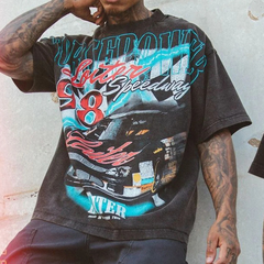 Cartoon Print Shirt - Flinston Loose Tee