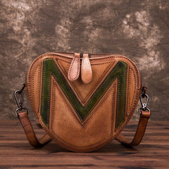 Freizeit Herzform Design Leder Damen Umhängetasche