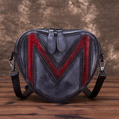 Freizeit Herzform Design Leder Damen Umhängetasche