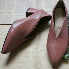 Pumps aus PU-Leder mit quadratischem Absatz