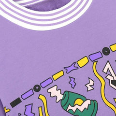 Lavendel-Sweatshirt für Kinder im 90er-Jahre-Stil