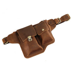 Vintage Handgemachte Herren Leder Gürteltasche