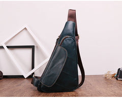 Lässige Brusttasche aus Leder für Herren