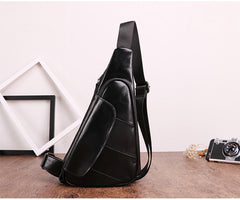 Lässige Brusttasche aus Leder für Herren