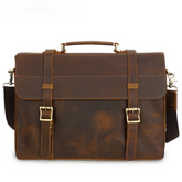 Retro Handmade Leather Travle BriefCase