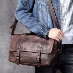Lässige Umhängetasche aus Leder im Vintage-Stil