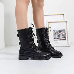 Botines de plataforma con cremallera