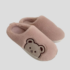 Niedlicher Bärenfell-Slipper für Damen