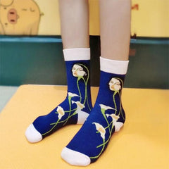 Abstrakte Liliensocken