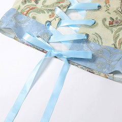 Ästhetisches besticktes Korsettoberteil