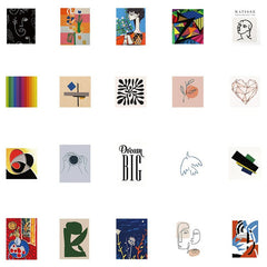 Paquete de 65 pegatinas estéticas