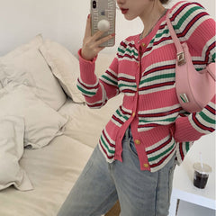 Ästhetischer gerippter Cardigan