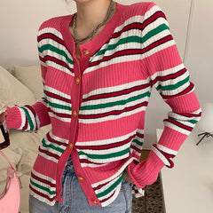 Ästhetischer gerippter Cardigan