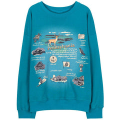 Sweatshirt mit Aufdruck „American Girl Pennsylvania“