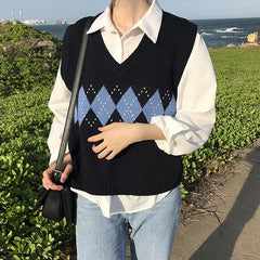 Pullunder mit Argyle-Muster