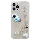 Transparente iPhone-Hülle mit Astronauten-Motiv