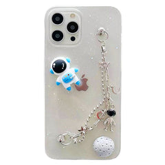 Transparente iPhone-Hülle mit Astronauten-Motiv