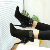High Heel Ankle Boots With Pointed Toe