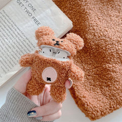 AirPods-Hülle mit Bären-Plüsch