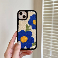 iPhone-Hülle mit Teddy-Motiv „Blaue Blume“