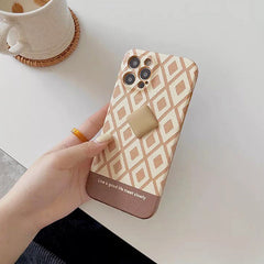 Brown Houndstooth Case For IPhone