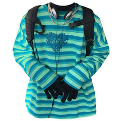 Langärmliges T-Shirt mit Schmetterlingsstreifen