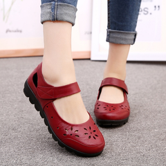 Sandalen mit Hohlsaum aus echtem Leder