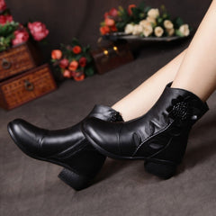 Botas casuales de cuero genuino