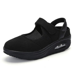 Zapatos planos transpirables de malla con plataforma