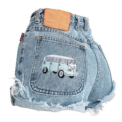 Shorts mit Stickerei „California Dreamin‘“