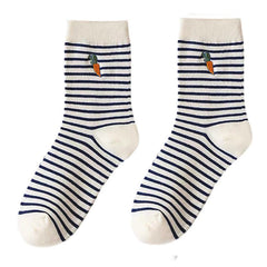 Karottenstreifensocken