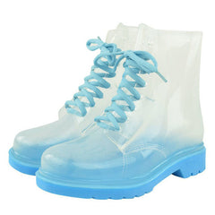Transparente Schnürstiefel