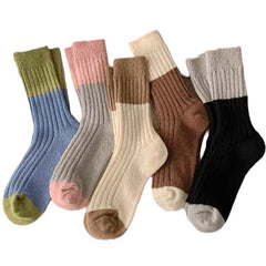 Warme Socken mit Farbblockdesign