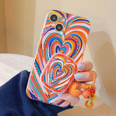 Estuche para AirPods con forma de corazón de colores