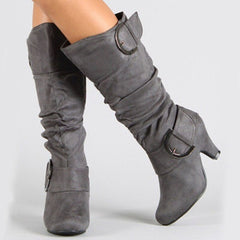 Botas de tacón alto con hebillas