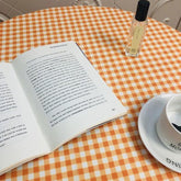 Cottagecore Ästhetische Gingham-Tischdecke