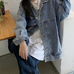 Cozy Up – Asymmetrische Jeansjacke