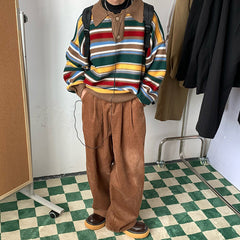 Cozy Up Pullover mit gestreiftem Kragen