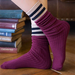 Gestreifte Cozy Up-Socken