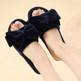 Pantuflas de felpa sintética suaves para el hogar