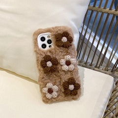 Funda de iPhone de crochet con margaritas