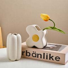 Dänische Pastell-Blumenvase aus Keramik