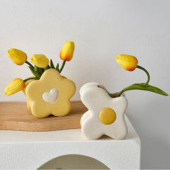 Dänische Pastell-Blumenvase aus Keramik