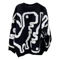 Flauschiger Pullover mit Dinosaurier