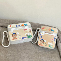 Estuche para AirPods con espejo y garabatos