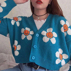 Strickjacke „Dreams Of Daisies“