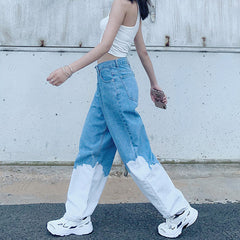 Jeans mit verblasster Optik