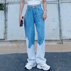 Jeans mit verblasster Optik