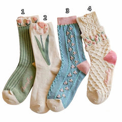 Fairycore-Blumensocken