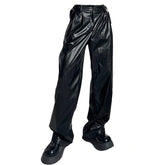 Pantalones grunge de piel sintética